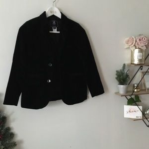 Crewcuts | Ludlow black velvet suit jacket blazer